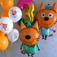 Композиция из шаров "Весёлые котятки"