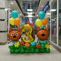 Стойка из шаров "Коржик и Компот"