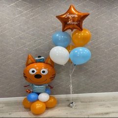 Композиция из шаров "Мини сет с Коржиком"