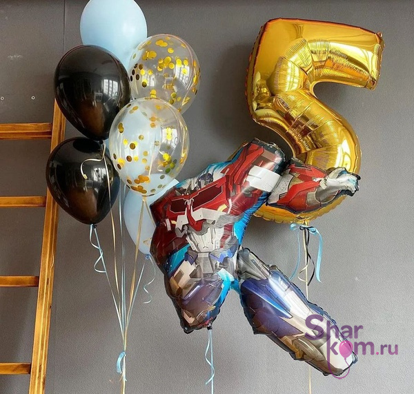 Композиция из шаров "Оптимус на 5 лет"