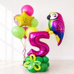 Композиция из шаров "Попугай на 5 лет"