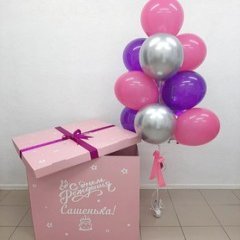 Коробка с шарами Сюрприз "Маргаритка"