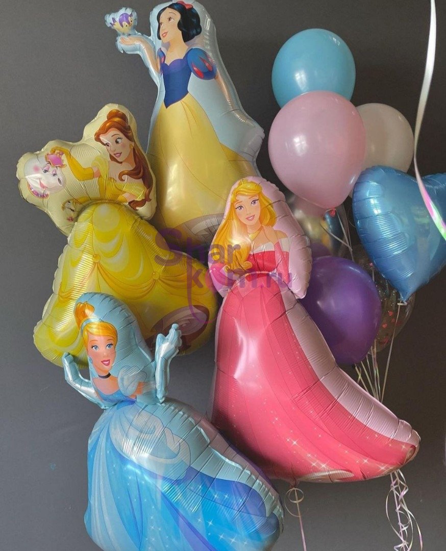 Композиция из шаров "Все принцессы для дочки"