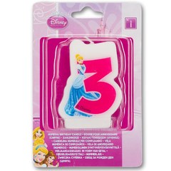 Свеча-цифра "3" Принцессы