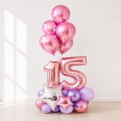 Стойка из шаров "15 лет"