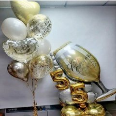 Композиция из шаров "Откроем шампанское"