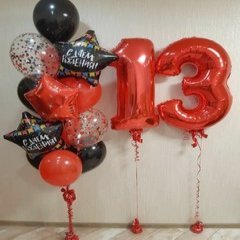 Композиция из шаров "Праздник на 13 лет"