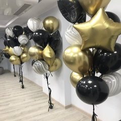 Фонтаны из шаров "Черный магнат"
