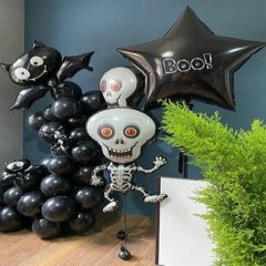 Композиция из шаров "Черно-белый сет на Хэллуин"