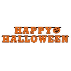 Гирлянда "Счастливого Хеллоуина" ( HAPPY HALLOWEEN) Тыква, 160 см.
