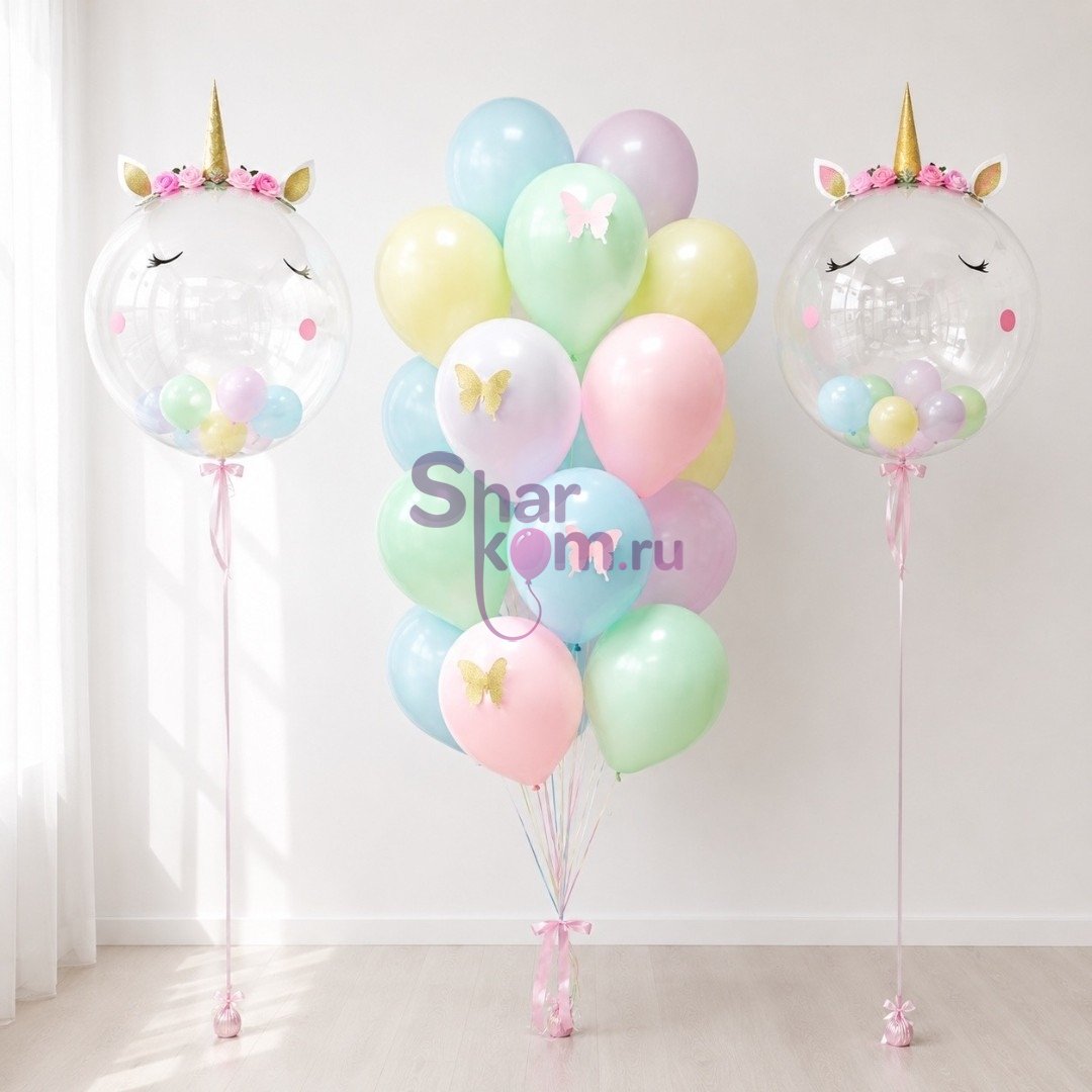 Композиция из шаров "Фонтан оригинальный"