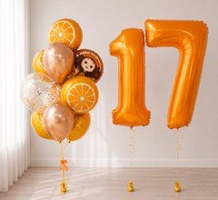 Композиция из шаров "Чебурашка на 17 лет"