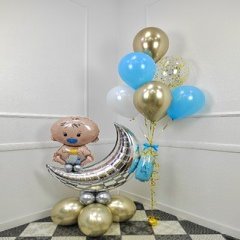 Композиция из шаров "Серебряная луна"
