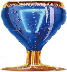 Фигура "Бокал с шампанским", синий