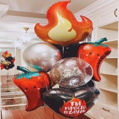 Фонтан из шаров "Огненный"