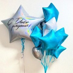 Композиция из шаров "С др со зведами"
