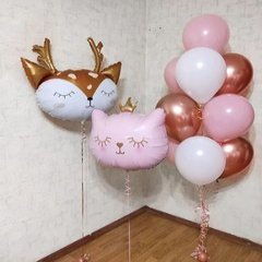 Композиция из шаров "Кошка и олень"