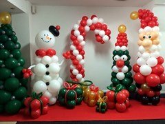 Композиция из шаров "Новогоднее трио"