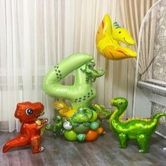Композиция из шаров "Динозаврики на 4 года"