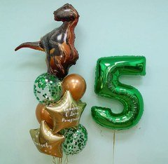 Композиция из шаров "Велоцераптор на 5 лет"