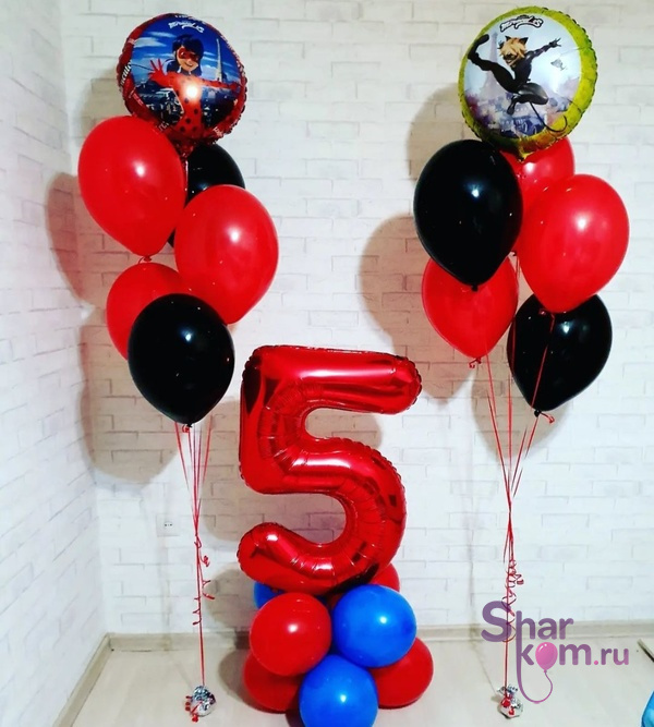Композиция из шаров "Любимые герои на 5 лет"