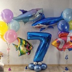 Композиция из шаров "Подводный др"