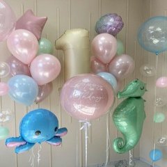 Композиция из шаров "Нежные волны"