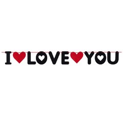 Гирлянда "Я тебя люблю" (I love you)