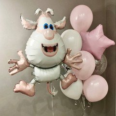 Композиция из шаров "Буба и розовый фонтан"
