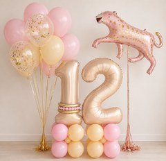 Композиция из шаров "Розовый сет на 12 лет"