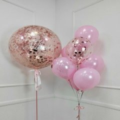 Композиция из шаров "Девичник" с блестками