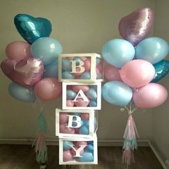 Композиция из шаров с кубиками "Девочка или мальчик?"
