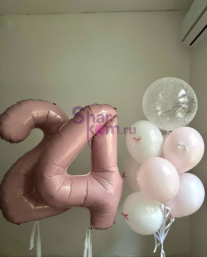 Композиция из шаров "Розовое настроение"