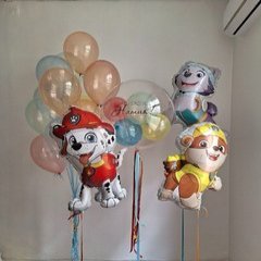 Композиция из шаров "Праздник с Щенячим патрулем"