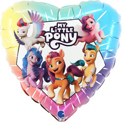 Фольгированное сердце "Мой маленький Пони (My Little Pony)"