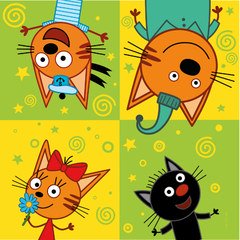 Салфетки "Три кота. Играем вместе" 20шт