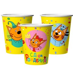 Стаканы "Три Кота. Яркий праздник" 6шт