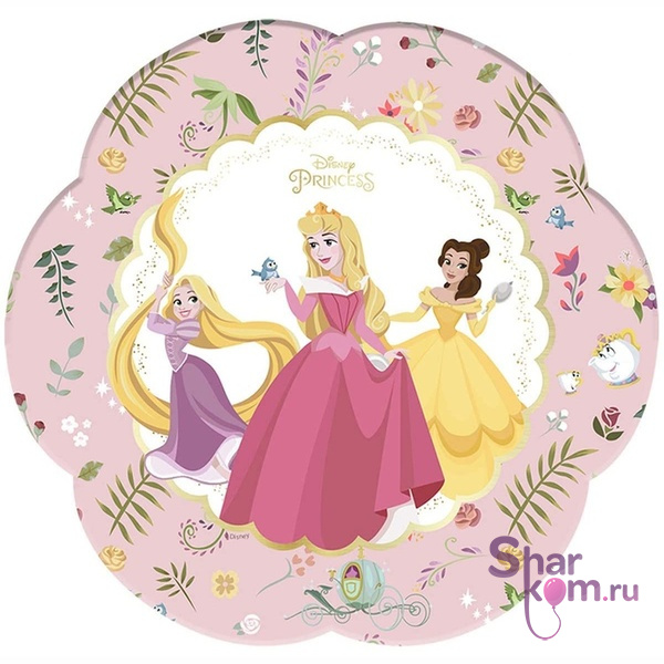 Тарелки бумажные "Принцессы Дисней (Disney)" 4шт