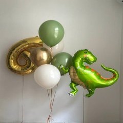 Композиция из шаров "Шесть лет с динозавриком"