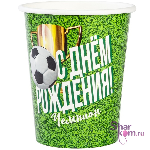 Стакан "С ДР Футбол" 6шт
