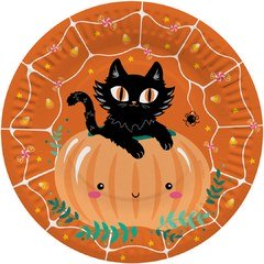 Тарелки "Кошка на тыкве" 6шт