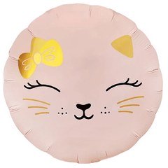 Фольгированный шар "Кошечка с бантом"