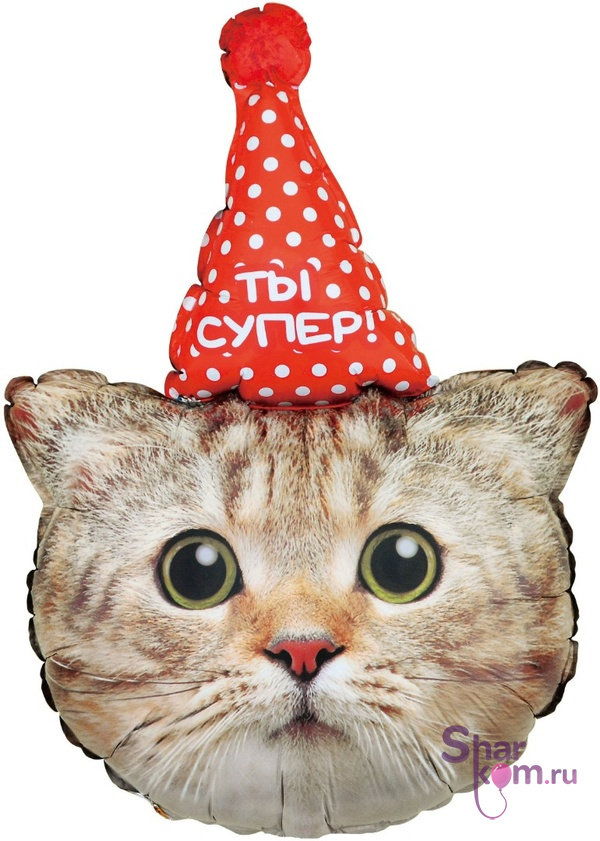 Фигура "Котенок в колпачке - Ты Супер"