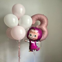 Композиция из шаров "3 года с Машей"
