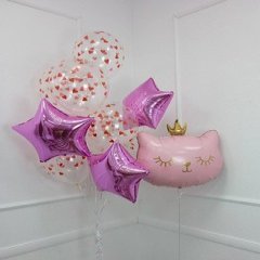 Композиция из шаров "Милый котик"