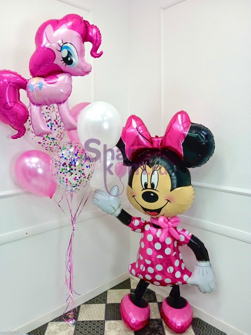 Композиция из шаров "Микки и Пони"