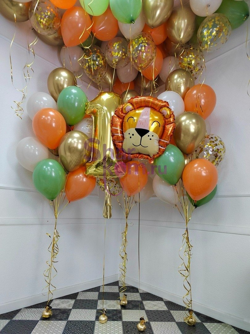 Композиция из шаров "На годик с Левой"
