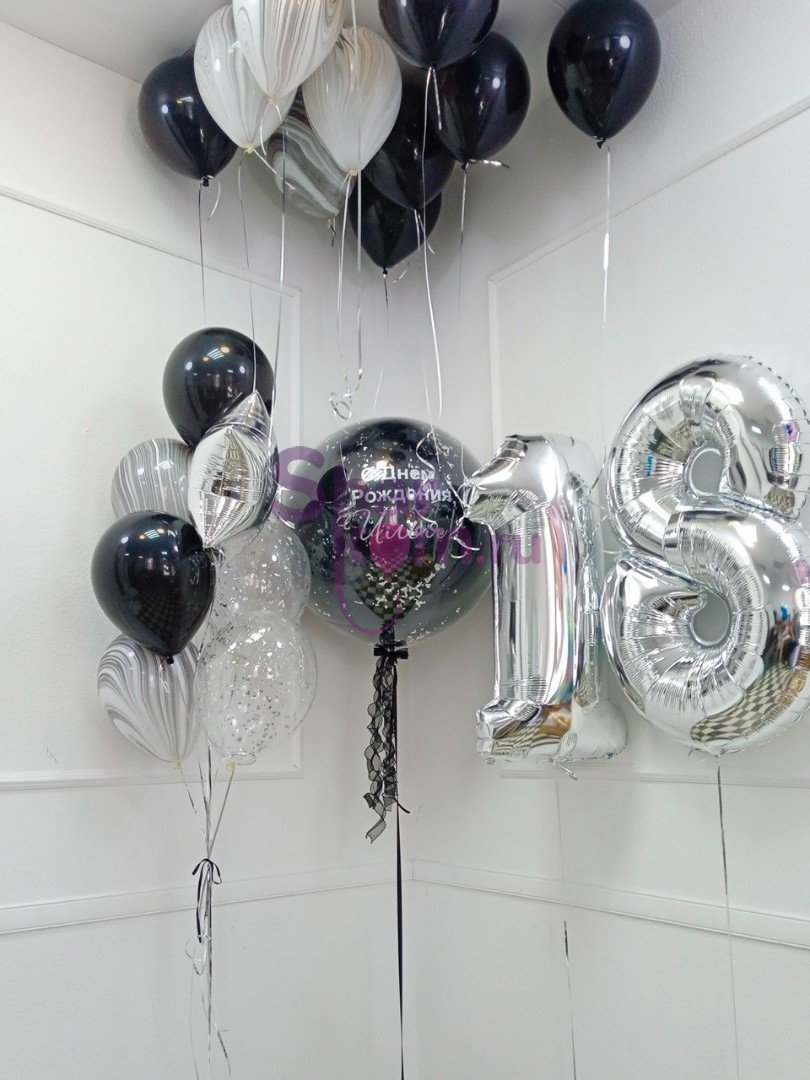 Композиция из шаров "Шик на 18 лет"