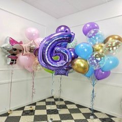 Композиция из шаров "Ассорти на 6 лет"