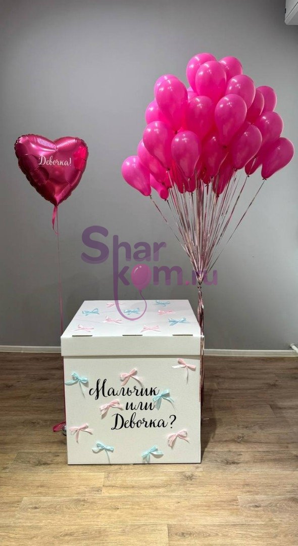 Коробка с шарами Сюрприз "Кто же там?"